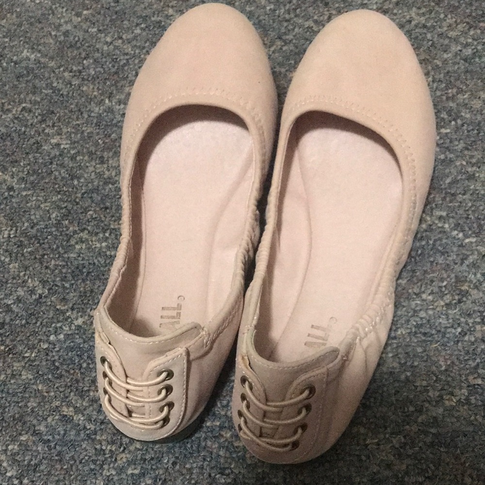 Light pink slip on flats
